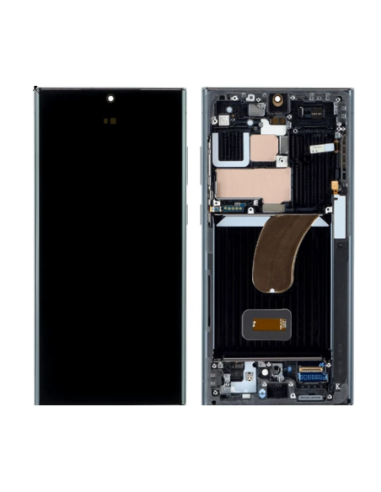 Pantalla para Samsung S23 Ultra Con Marco Gris (Original Service Pack)