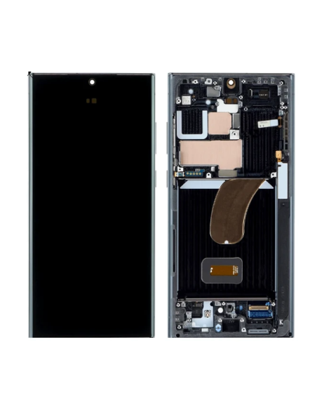 Pantalla para Samsung S23 Ultra Con Marco Gris (Original Service Pack)