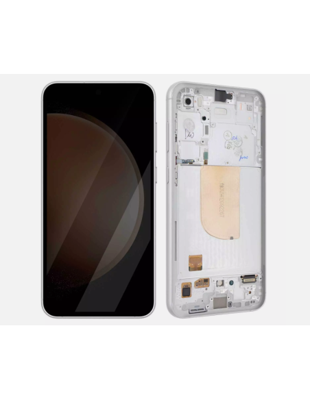 Pantalla para Samsung F711/S23 FE 5G Con Marco Blanco (Original Service Pack)