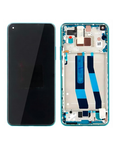 Pantalla para Xiaomi Mi 10 Lite 5G con Marco Verde (Original Service Pack)