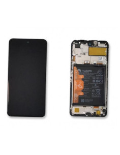 Pantalla para Huawei P Smart 2021/Y7a/Honor 10X Lite Con Marco Negro (Original Service Pack)