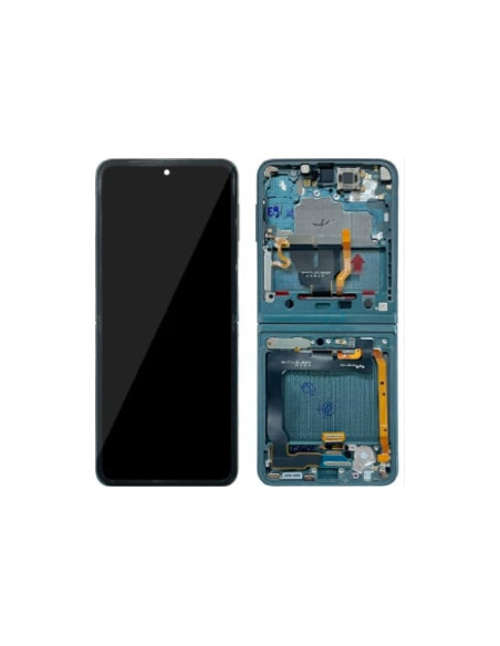 Pantalla completa para Samsung F711 (Z Flip-3 5G) Outer Con Marco Verde (Original)