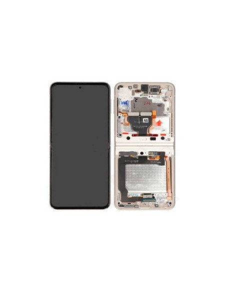 Pantalla completa para Samsung F711 (Z Flip-3 5G) Outer Con Marco Blanco (Original)