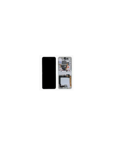 Pantalla completa para Samsung F711 (Z Flip-3 5G) Outer Con Marco Crema (Original)
