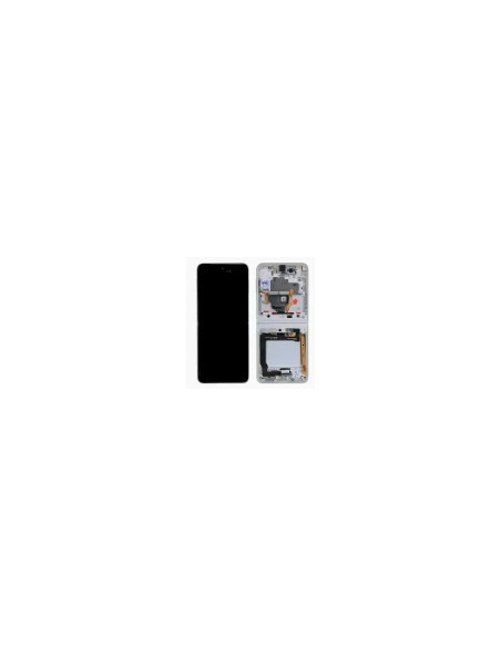 Pantalla completa para Samsung F711 (Z Flip-3 5G) Outer Con Marco Crema (Original)