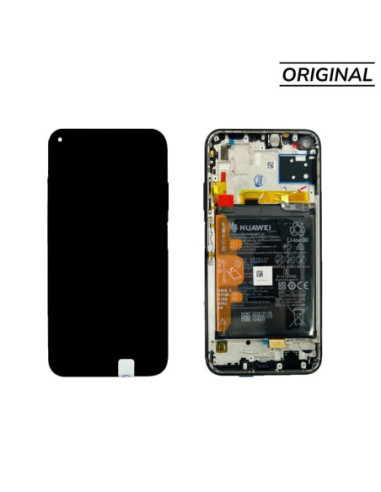 Pantalla completa para Huawei P40 Lite (2020) JNY-L21A Con Marco Negro (Original Service Pack)
