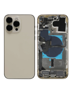 Chasis con Tapa para Iphone 14 Pro Max con lentes y MagSafe Oro