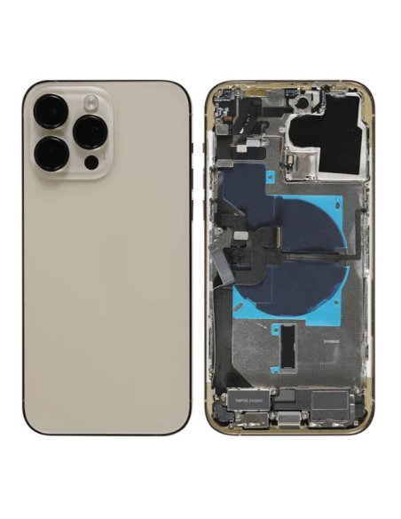 Chasis con Tapa para Iphone 14 Pro Max con lentes y MagSafe Oro