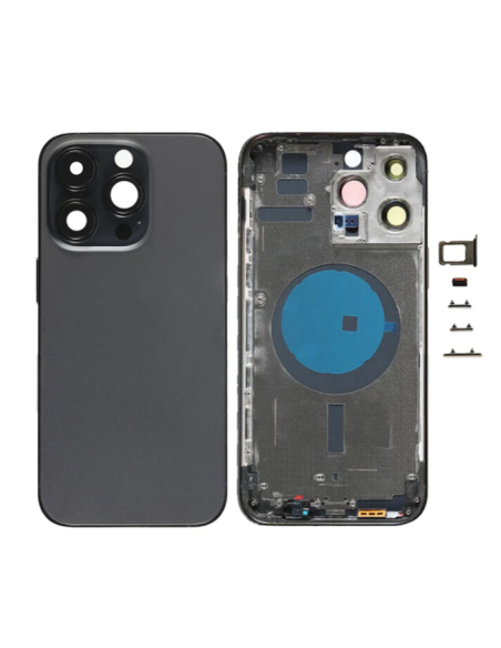 Chasis con Tapa para Iphone 14 Pro Max con lentes y MagSafe Negro