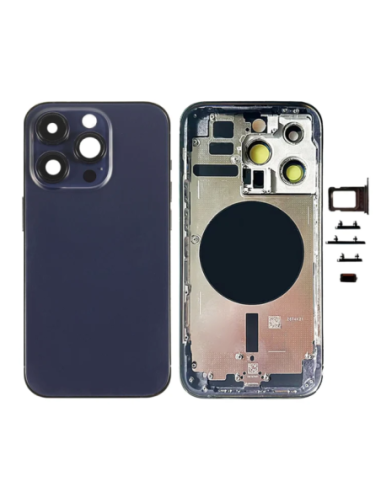 Chasis con Tapa para Iphone 14 Pro con lentes y MagSafe Morado
