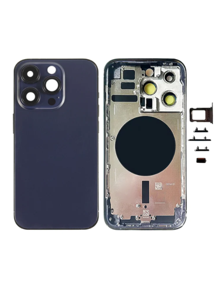 Chasis con Tapa para Iphone 14 Pro con lentes y MagSafe Morado