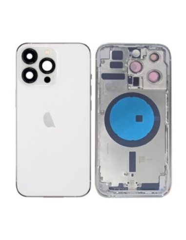 Chasis con Tapa para Iphone 14 Pro con lentes y MagSafe Blanco