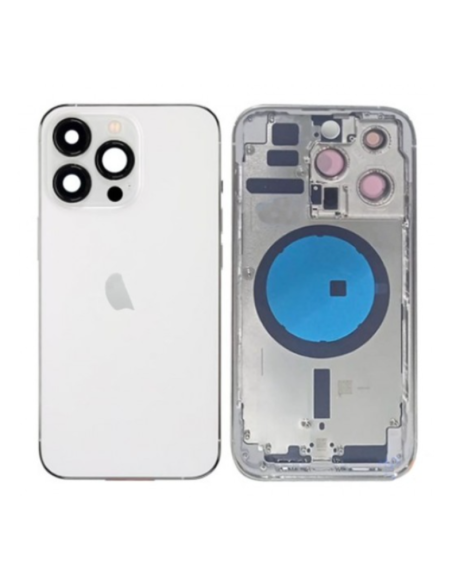 Chasis con Tapa para Iphone 14 Pro con lentes y MagSafe Blanco