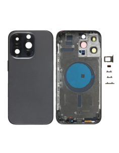 Chasis con Tapa para Iphone 14 Pro con lentes y MagSafe Negro