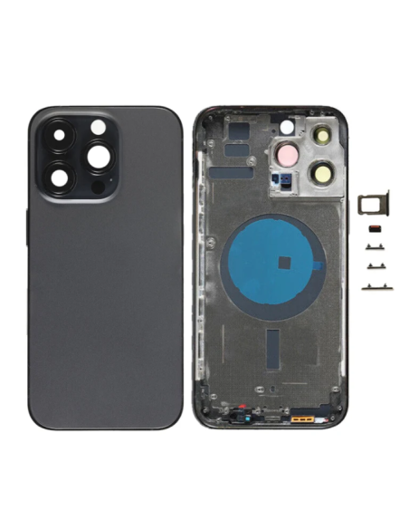 Chasis con Tapa para Iphone 14 Pro con lentes y MagSafe Negro
