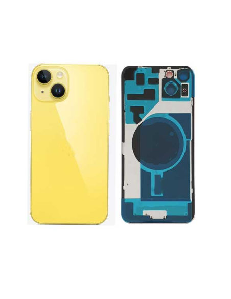 Chasis con Tapa para Iphone 14 con lentes y MagSafe Amarillo