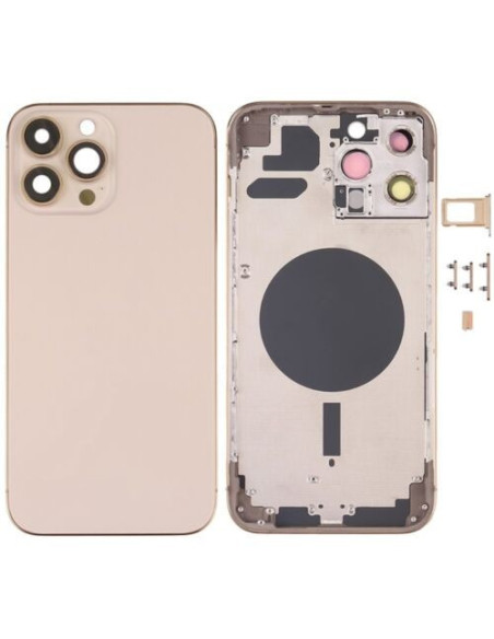 Chasis con Tapa Trasera para iPhone 13 Pro Max Oro
