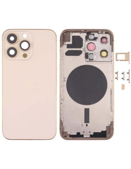 Chasis con Tapa Trasera para iPhone 13 Pro Oro