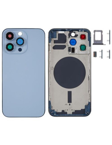 Chasis con Tapa Trasera para iPhone 13 Pro Azul
