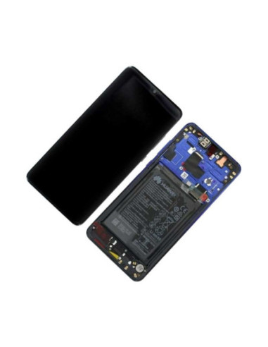 Pantalla para Huawei Mate 20 con marco azul y bateria (Original Servicepack)