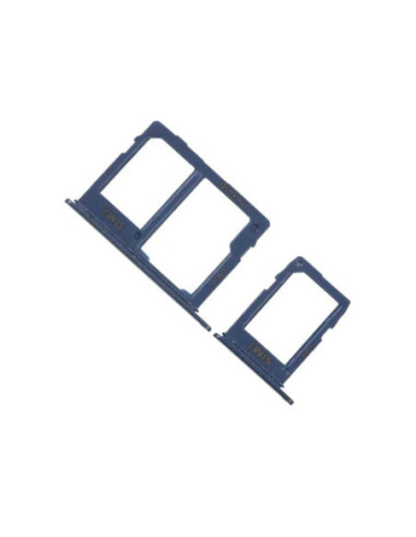 Bandeja SIM/SD para Samsung A6 A600 / A6 Plus 2018 A605 Azul ( conjunto de 2 bandejas )