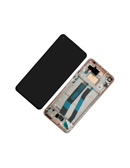 Pantalla para Xiaomi Mi 11 Lite 4G/5G / MI 11 LITE 5G NE Con Marco Rosa (Original Service Pack)