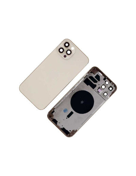 Chasis con Tapa Trasera para iPhone 12 Pro Max Oro