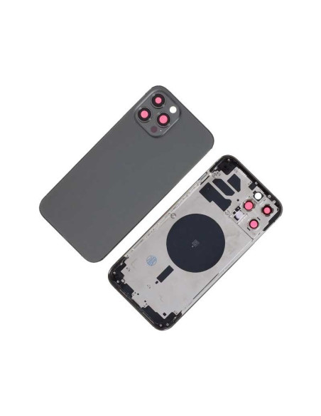 Chasis con Tapa Trasera para iPhone 12 Pro Max Negro