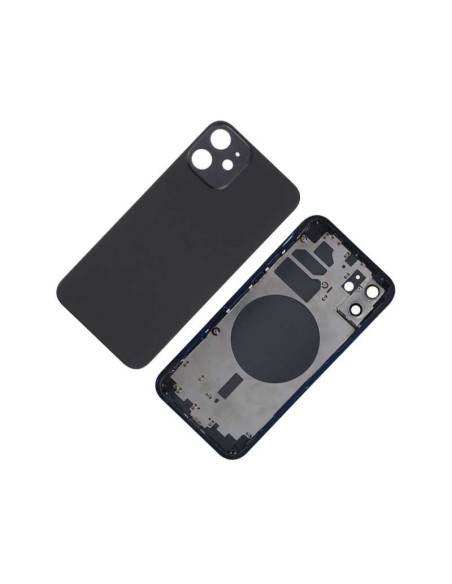 Chasis con Tapa Trasera para iPhone 12 Negro