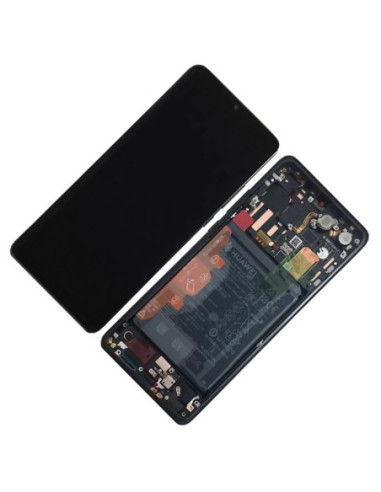 Pantalla para Huawei Mate 30 Pro con Marco Negro y Batería Original (Original Service Pack)