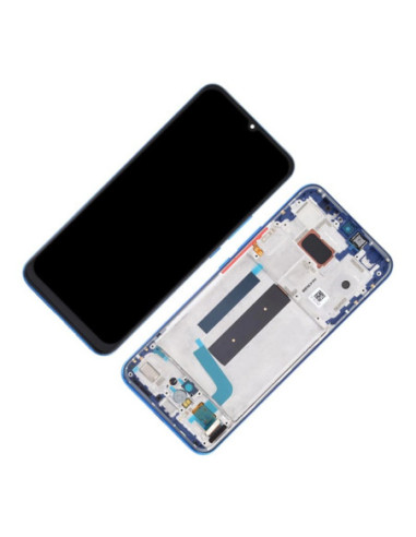 Pantalla para Xiaomi Mi 10 Lite 5G con Marco Azul (Original Service Pack)