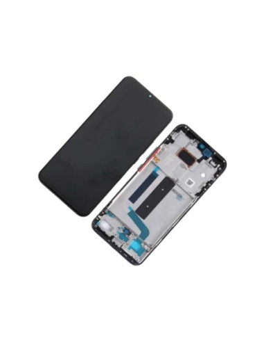 Pantalla para Xiaomi Mi 10 Lite 5G con Marco Negro/Gris (Original Service Pack)