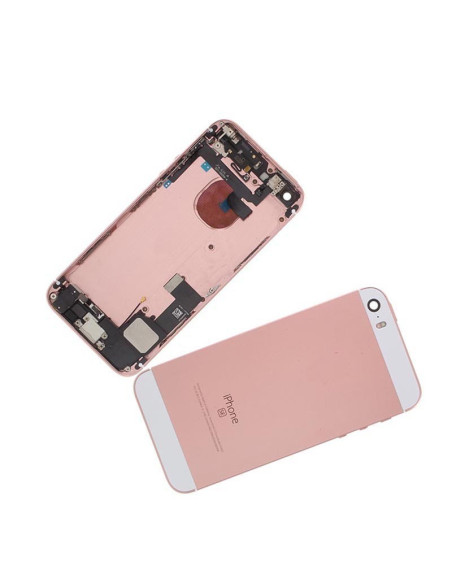 Chasis con Tapa Trasera para iPhone SE Rosa
