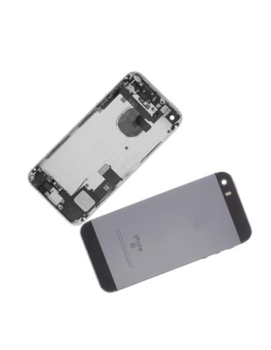 Chasis con Tapa Trasera para iPhone SE Negra (Gris Especial)