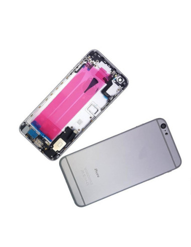 Chasis con Tapa Trasera para iPhone 6 Plus Negra (Gris Especial)