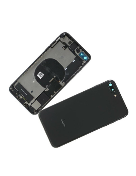 Chasis con Tapa Trasera para iPhone 7 Plus Negra brillante