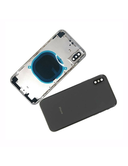 Chasis con Tapa Trasera iPhone X Negra (Gris Especial)