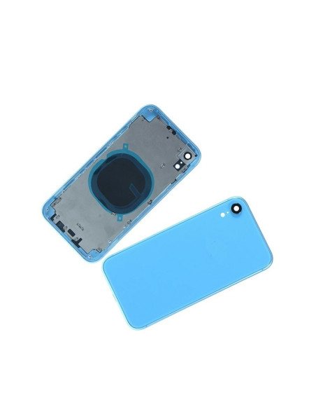 Chasis con Tapa Trasera para iPhone XR Azul