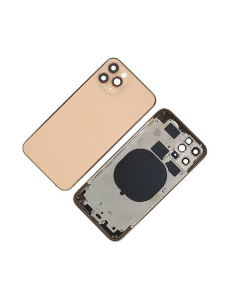 Chasis con Tapa Trasera para iPhone 11 Pro Oro