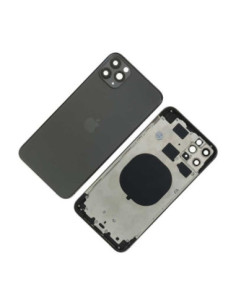 Chasis con Tapa trasera  iPhone  12 Pro Max  Negra (Gris Especial) 2