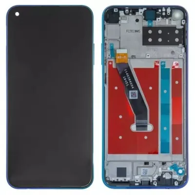 Pantalla completa para Huawei P40 Lite E (2020) / (ART-L28) (ART-L29) Con Marco Azul (Original)