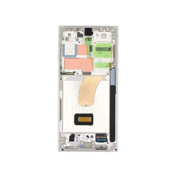 Pantalla completa para Samsung S23 Ultra / S918 Con Marco Crema (Original)