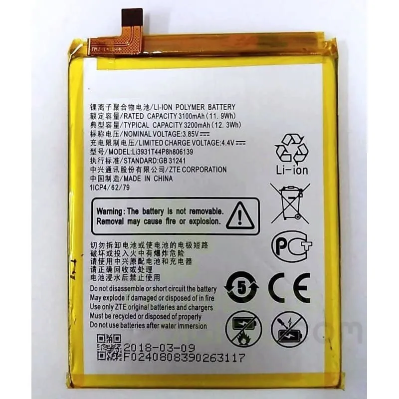 Bateria Para ZTE Blade V9/V8/A7 2019/V10 Vita/A5 2020