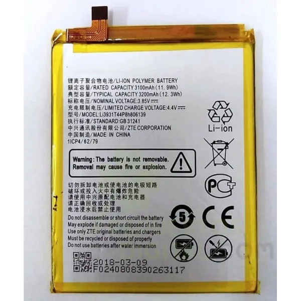 Bateria Para ZTE Blade V9/V8/A7 2019/V10 Vita/A5 2020