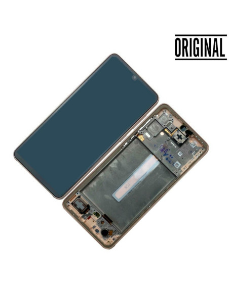 Pantalla para Samsung A33 5G /A336 con Marco Naranja (Original Service Pack)