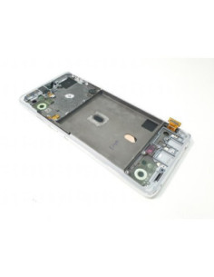 Pantalla para Samsung A51 5G /A516 con Marco Blanco/Plata (Original Service Pack) 2