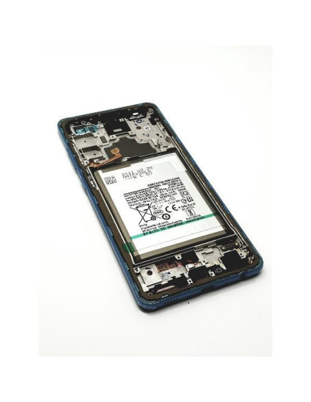 Pantalla para Samsung A72 4G/5G (A725/A726) con Marco Azul y Batería (Original Service Pack)