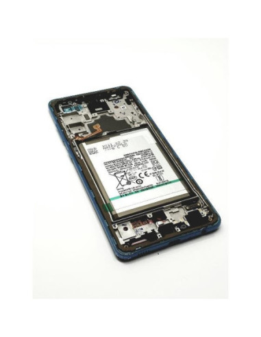 Pantalla para Samsung A72 4G/5G (A725/A726) con Marco Plata/Blanco y Batería (Original Service Pack)