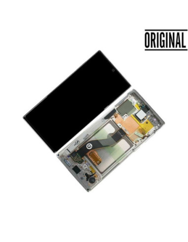 Pantalla para Samsung Note 10 /N970 Plata/Blanca (Original Service Pack)