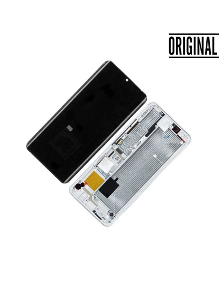 Pantalla para Xiaomi Mi Note 10 /Note 10 Pro /Note 10 Lite con Marco Blanco/Plata (Original Service Pack)
